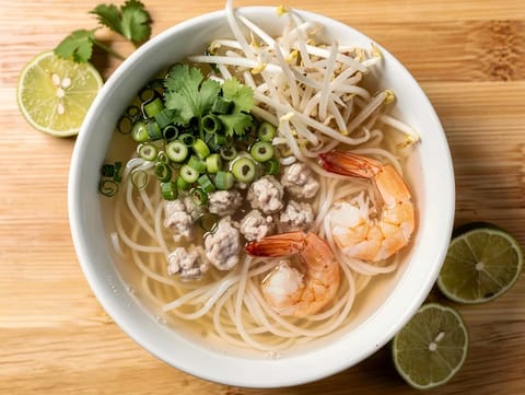 Hủ Tiếu (Sopa de noodles com porco e marisco)