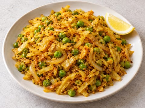 Patta Gobi Matar (sote indian de varză și mazăre) Patta Gobi Matar (sote indian de varză și mazăre)