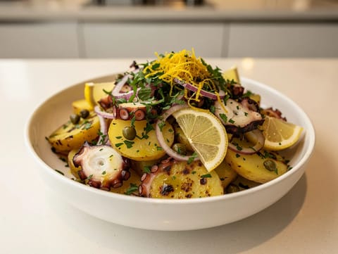Insalata di Polpo e Patate (bläckfisk- och potatissallad)