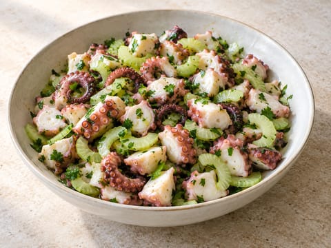 Insalata di Polpo (Italiaanse octopussalade met citroen en peterselie) Insalata di Polpo (Italiaanse octopussalade met citroen en peterselie)