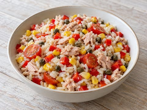 Italian Rice Salad with Tuna and Vegetables