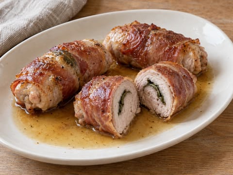 Involtini di Maiale (Porc au prosciutto et à la sauge) Involtini di Maiale (Porc au prosciutto et à la sauge)