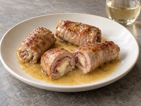 Involtini di Vitello (ρολά μοσχαριού με προσούτο και fontina) Involtini di Vitello (ρολά μοσχαριού με προσούτο και fontina)