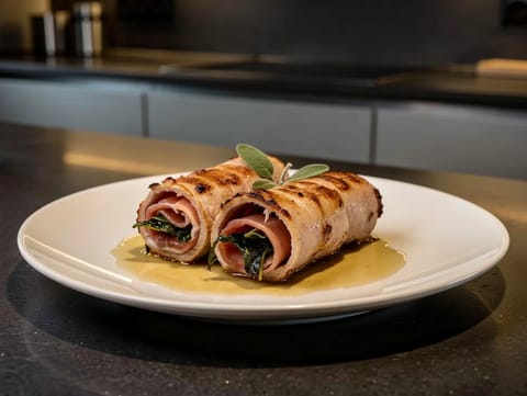 Involtini di Vitello (Kalbsröllchen mit Prosciutto und Salbei) Involtini di Vitello (Kalbsröllchen mit Prosciutto und Salbei)
