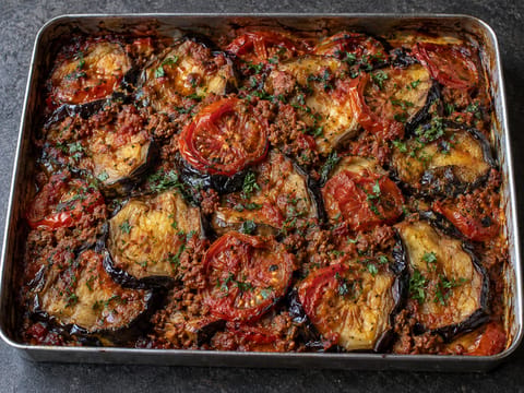 Tepsi Baytinijan (gratin irakien d’aubergines et bœuf haché) Tepsi Baytinijan (gratin irakien d’aubergines et bœuf haché)
