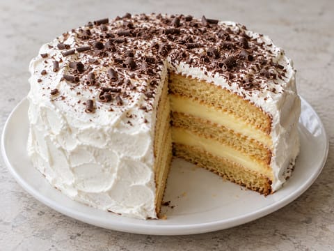 Italian Rum Cake (Παντεσπάνι με κρέμα πατισερί και σαντιγί)