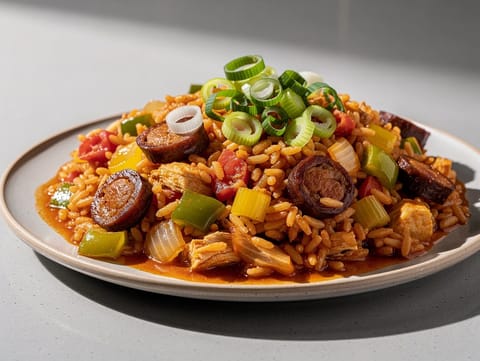 Jambalaya met andouilleworst