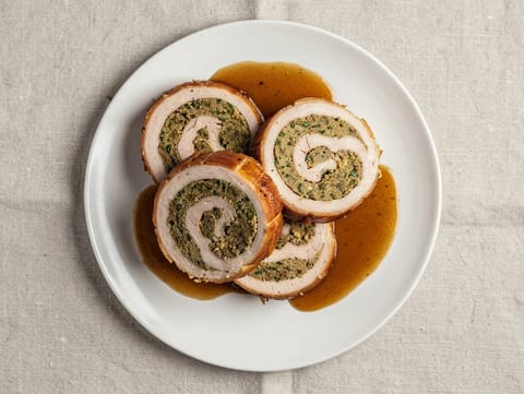 Kalkoenrollade Kerst (roulé de dinde néerlandais de Noël)