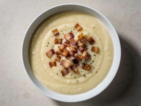 Kartoffelsuppe (supă germană de cartofi cu praz și țelină-rădăcină)
