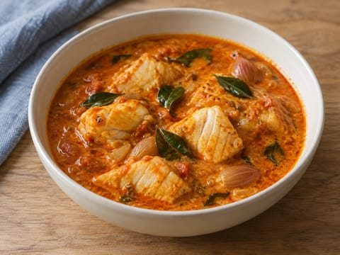 Keralai halas curry kókusztejjel Keralai halas curry kókusztejjel