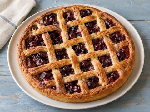 Kersenvlaai (tarte néerlandaise aux cerises)