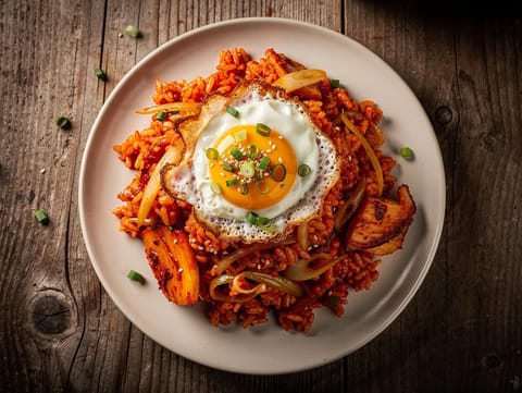 Kimchi Bokkeumbap (arroz frito coreano con kimchi) Kimchi Bokkeumbap (arroz frito coreano con kimchi)