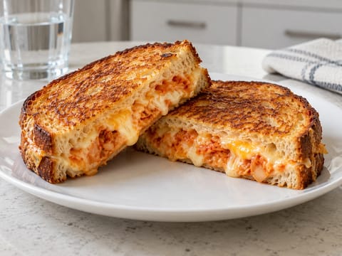Tosta Mista de Queijo com Kimchi Moderna Tosta Mista de Queijo com Kimchi Moderna