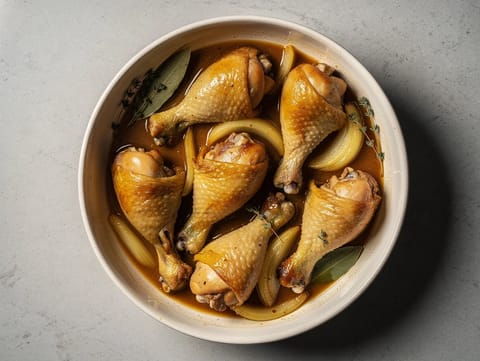 Kippenboutjes op Vlaamse Manier (fusi di pollo alla fiamminga)