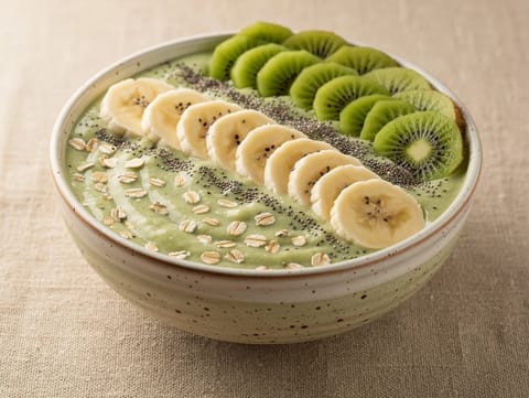 Smoothie bowl med kiwi och banan