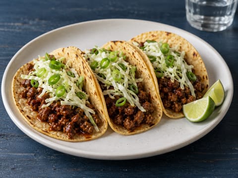 Tacos de carne coreana (fusão) Tacos de carne coreana (fusão)