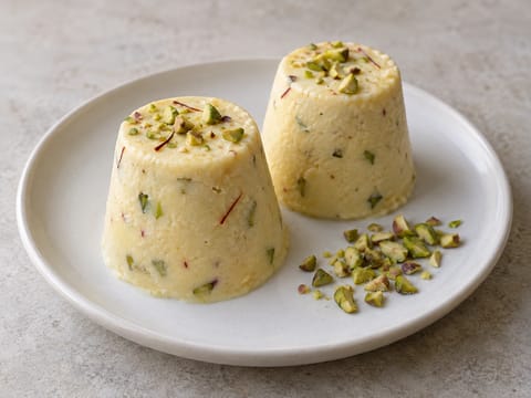 Kulfi (indisk iskrem med safran, kardemomme og pistasjnøtter)