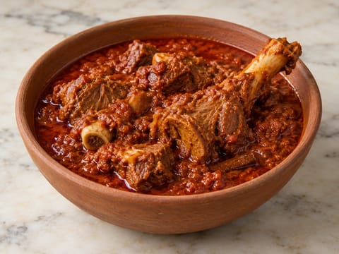 Laal Maas (Rajasthani acı kırmızı koyun eti köri) Laal Maas (Rajasthani acı kırmızı koyun eti köri)