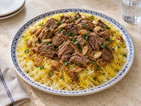 Ouzi de miel cu orez basmati cu șofran Ouzi de miel cu orez basmati cu șofran