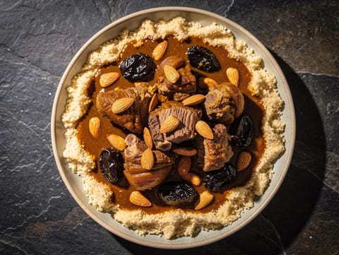 Lamm-Tajine mit Pflaumen Lamm-Tajine mit Pflaumen