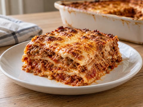 Lasagne al Forno (Baked Lasagne with Beef and Pork Ragù)