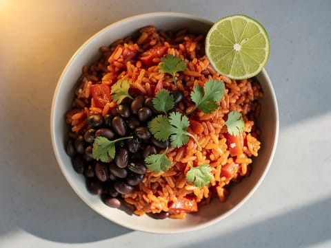 Taça latina de arroz com tomate Taça latina de arroz com tomate