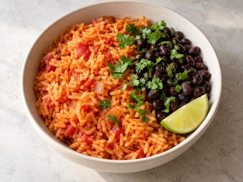 Cuenco latino de arroz con tomate Cuenco latino de arroz con tomate