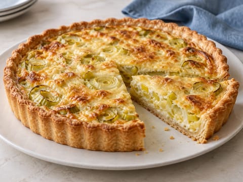 Τάρτα με πράσο και Gruyère Τάρτα με πράσο και Gruyère
