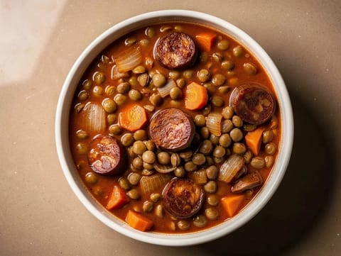 Lentejas con Chorizo (spansk lins- och chorizogryta)
