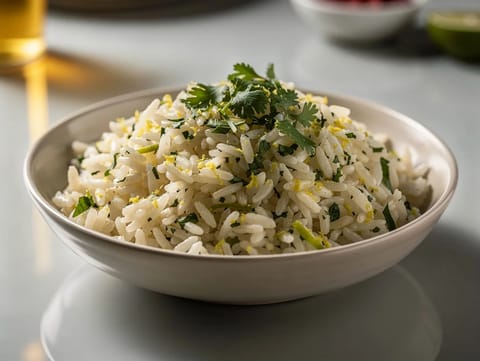 Arroz de lima e coentros Arroz de lima e coentros