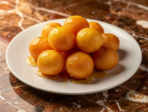 Lokma (bocaditos de masa frita turca en almíbar de limón)