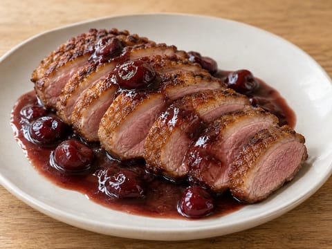 Magret de Canard with Cherry Sauce