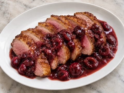Magret de Canard (Entenbrust mit Kirschsoße) Magret de Canard (Entenbrust mit Kirschsoße)
