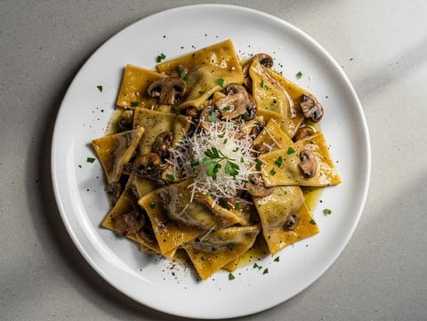 Maltagliati con Funghi Porcini (massa com cogumelos porcini)