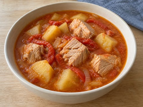 Marmitako de Bonito (baskischer Thunfisch-Kartoffel-Eintopf) Marmitako de Bonito (baskischer Thunfisch-Kartoffel-Eintopf)