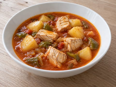 Marmitako (tocană bască de ton și cartofi) Marmitako (tocană bască de ton și cartofi)