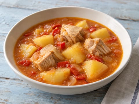 Marmitako (ragoût basque de thon et pommes de terre)