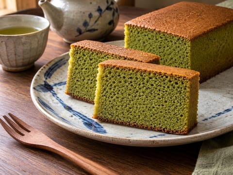 Matcha Castella Cake (japansk grøn te-svampkage) Matcha Castella Cake (japansk grøn te-svampkage)