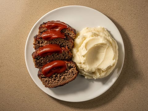 Köttfärslimpa med potatismos