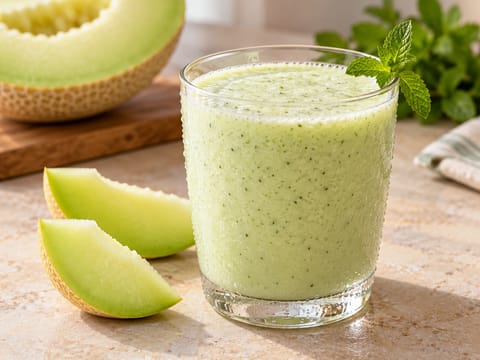 Melon-mynte-smoothie Melon-mynte-smoothie
