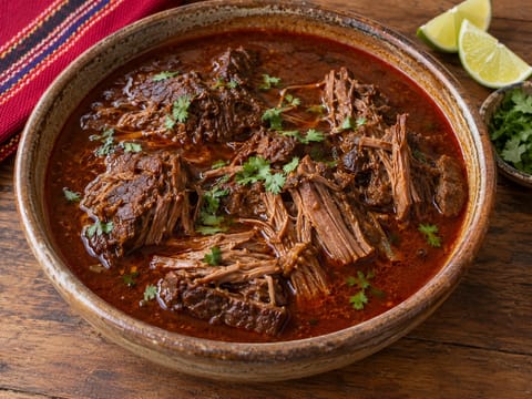Birria de Res (Meksika Usulü Ağır Ateşte Pişmiş Sığır Yahnisi) Birria de Res (Meksika Usulü Ağır Ateşte Pişmiş Sığır Yahnisi)