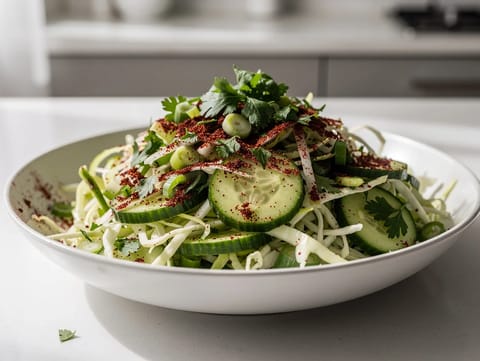 Mellemøstlig kålsalat med sumak og citron Mellemøstlig kålsalat med sumak og citron