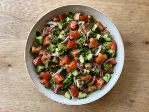 Middle Eastern Cucumber and Tomato Salad