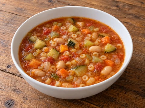 Minestrone di Verdure (Supă italiană de legume și fasole) Minestrone di Verdure (Supă italiană de legume și fasole)