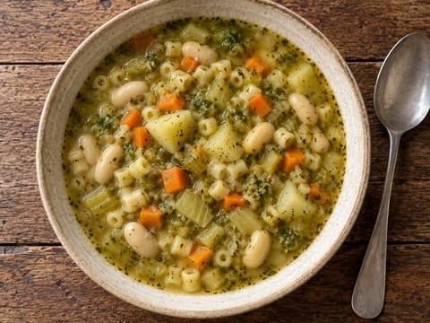 Minestrone genovese au pesto Minestrone genovese au pesto