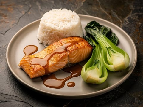 Lachs mit Miso-Butter (Lachs mit Miso-Butter-Glasur)
