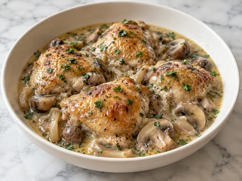 Coq au Vin Blanc (kurczak duszony w białym winie) Coq au Vin Blanc (kurczak duszony w białym winie)