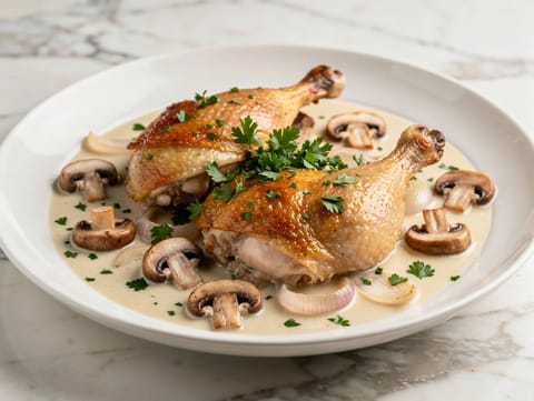 Coq au Vin Blanc (pollo brasato nel vino bianco) Coq au Vin Blanc (pollo brasato nel vino bianco)