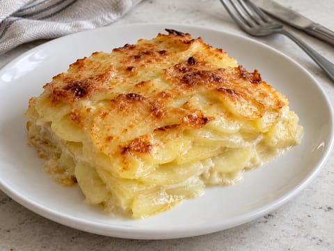 Könnyű burgonyagratin Gruyère-rel Könnyű burgonyagratin Gruyère-rel