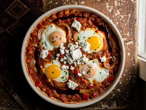 Feta ve Harissalı Modern Şakşuka